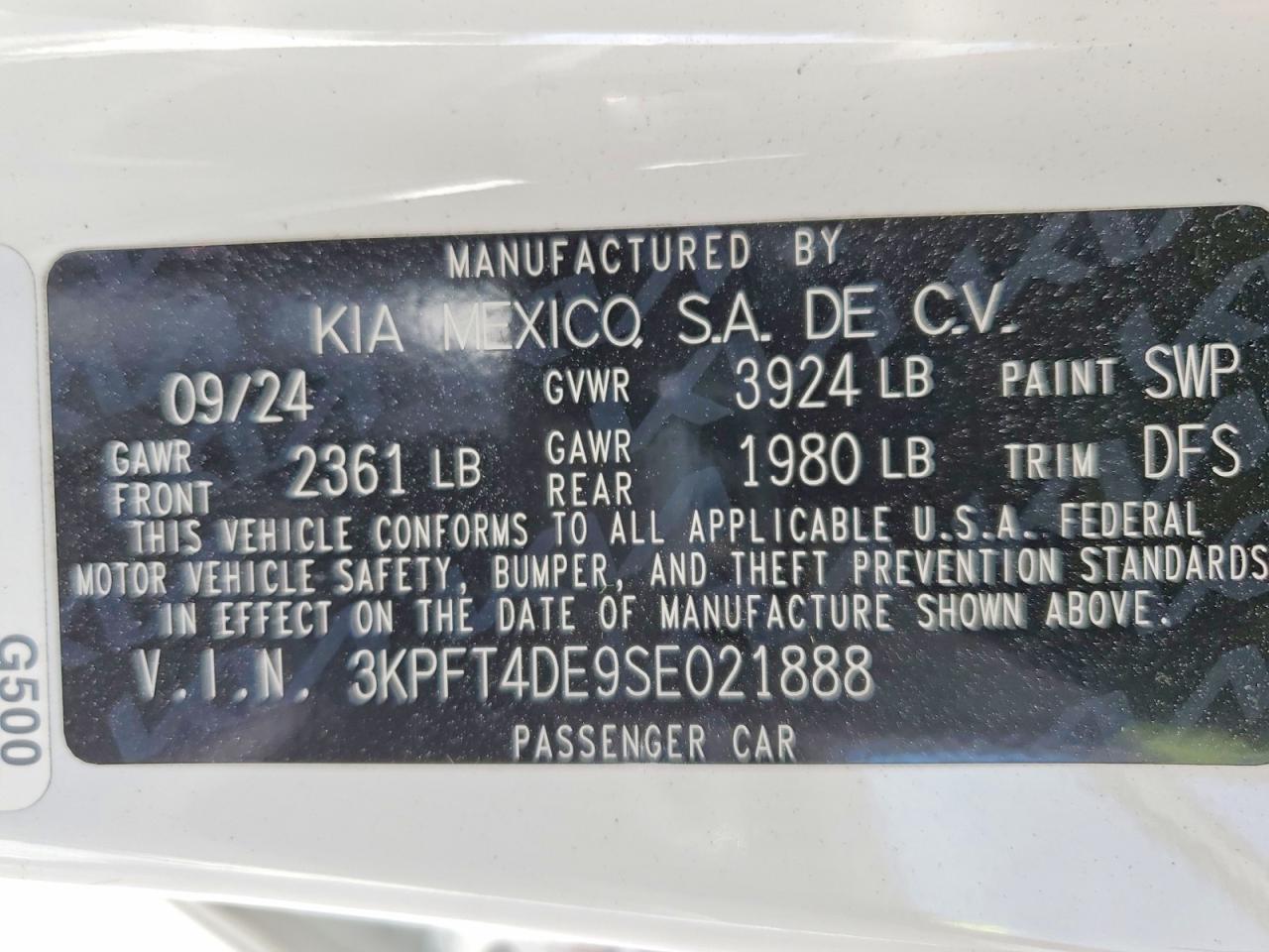 2025 KIA K4 lx