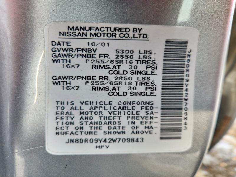 2002 Nissan Pathfinder le