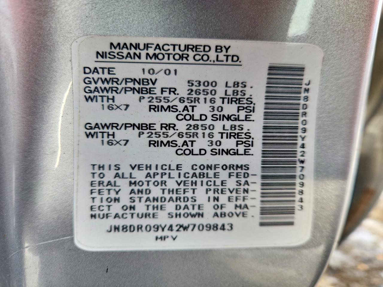 2002 Nissan Pathfinder le