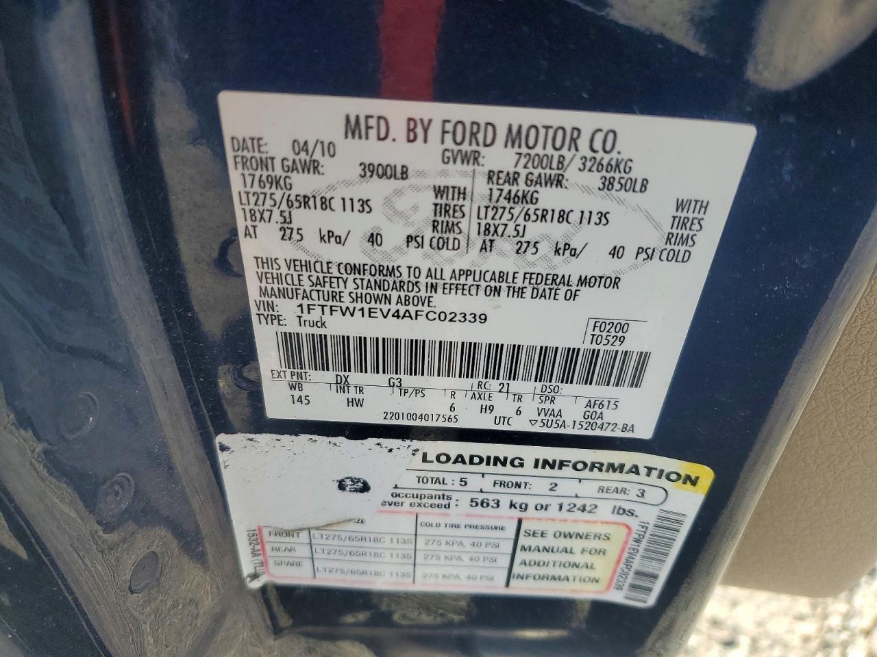 2010 Ford F150 Supercrew