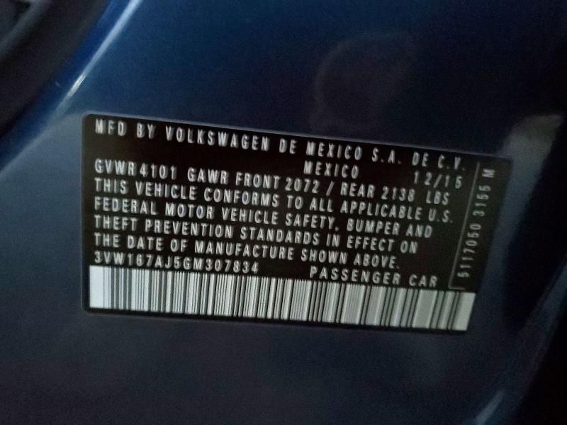 2016 Volkswagen Jetta s