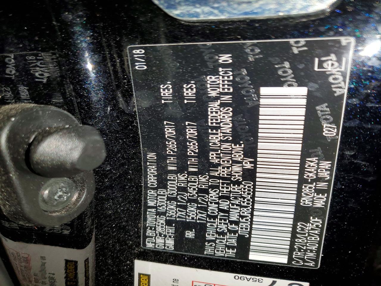 2018 Toyota 4runner Sr5/sr5 Premium