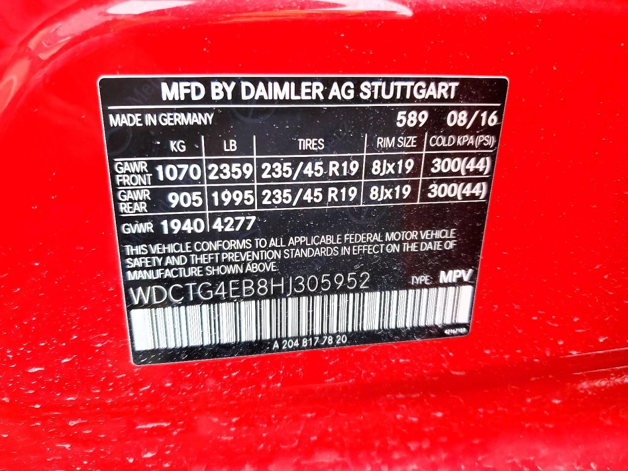 2017 Mercedes-Benz Gla 250