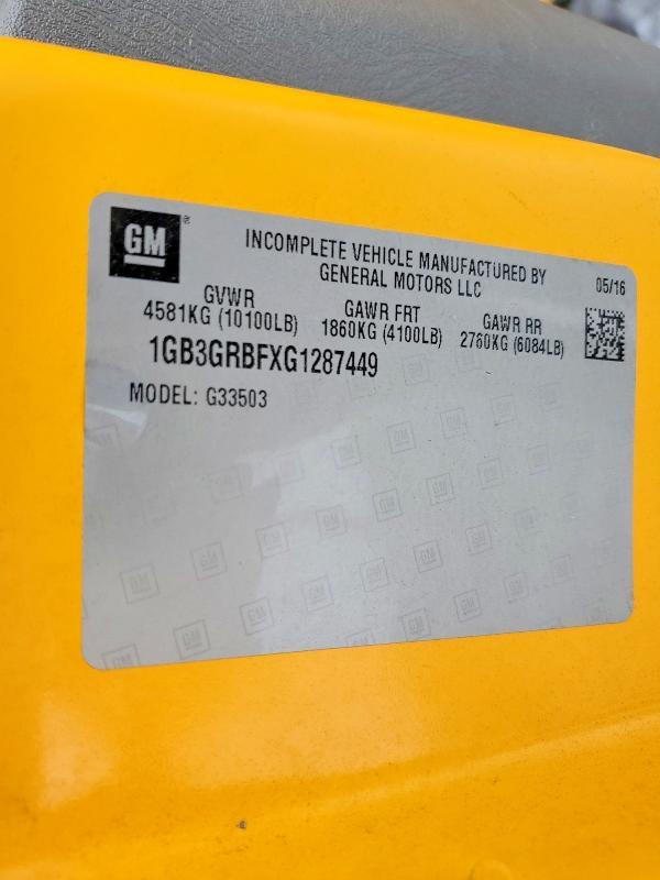 2016 Chevrolet Express School bus