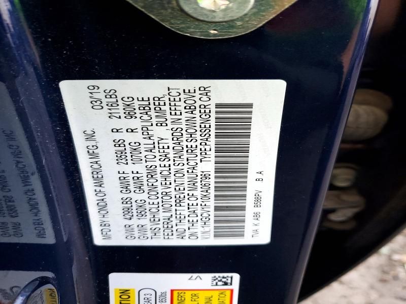 2019 Honda Accord lx