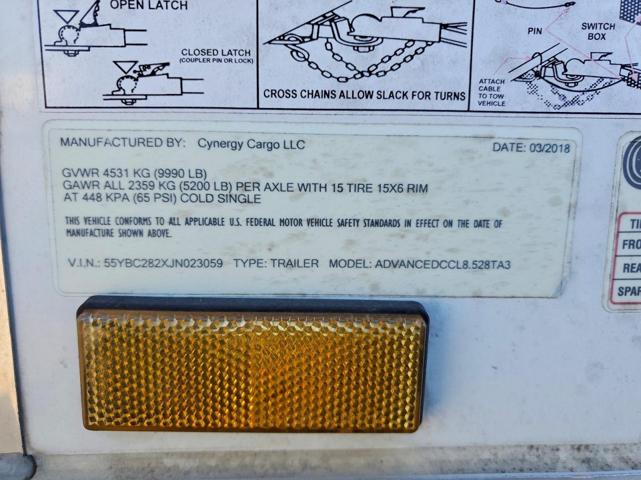 2018 Cynergy Enclosed Uti ADVANCEDCCL.528TA3