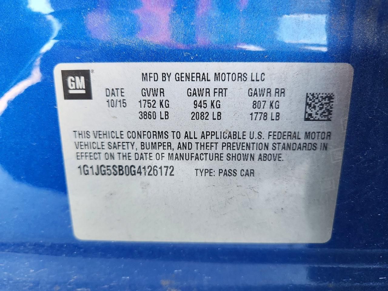 2016 Chevrolet Sonic rs