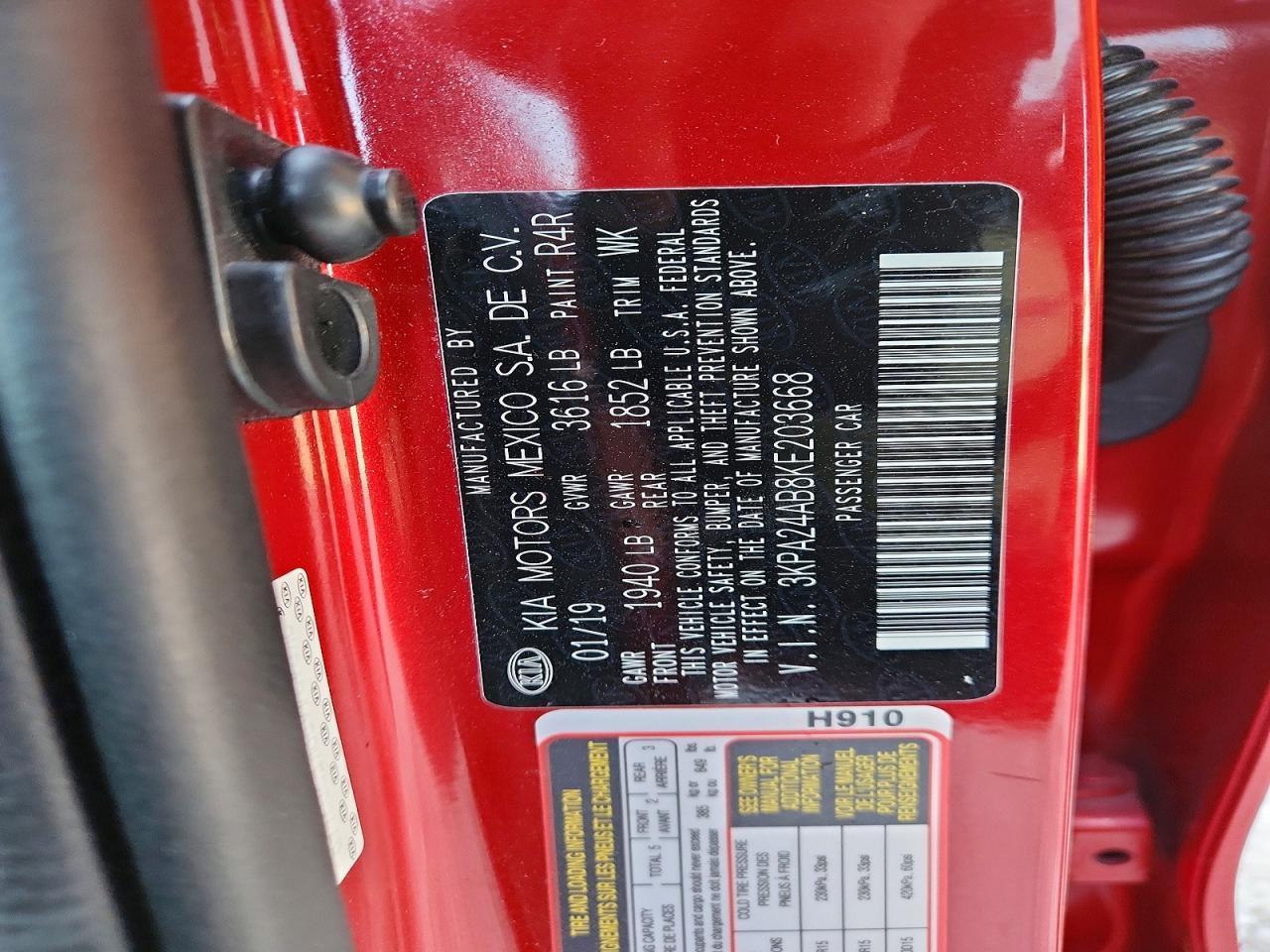 2019 KIA Rio s