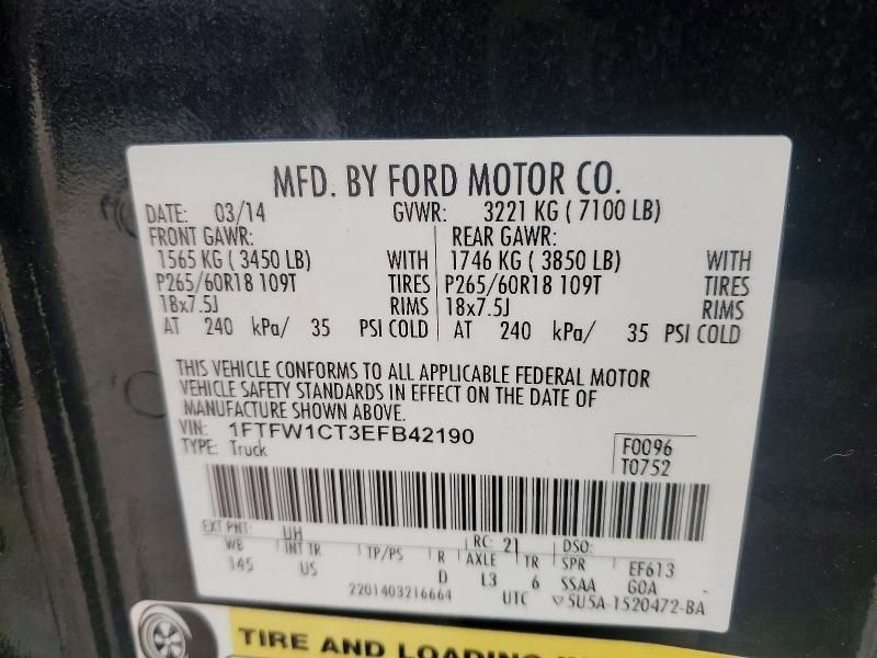 2014 Ford F150 Supercrew