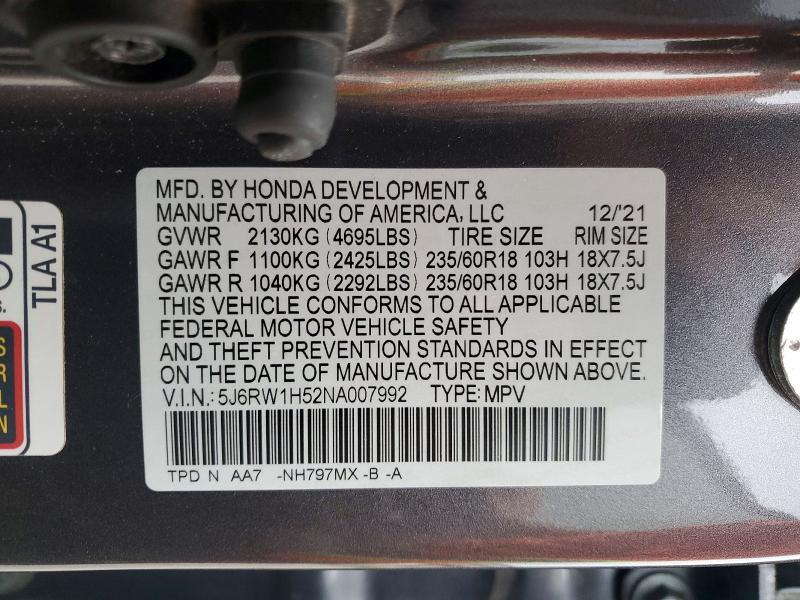 2022 Honda Cr-v ex