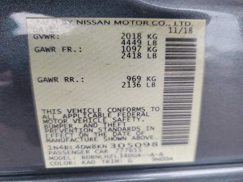 2019 Nissan Altima sv