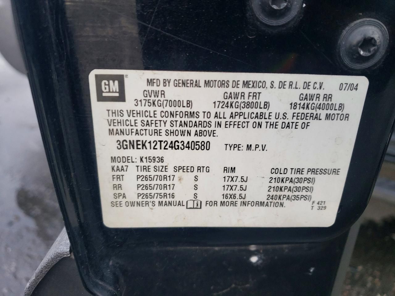 2004 Chevrolet Avalanche K1500