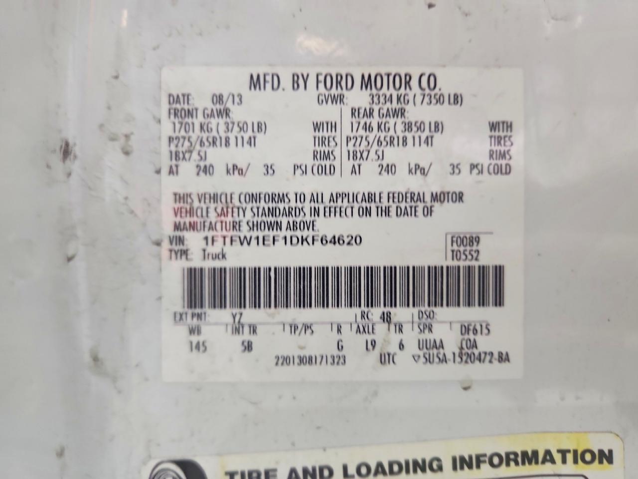 2013 Ford F150 Supercrew