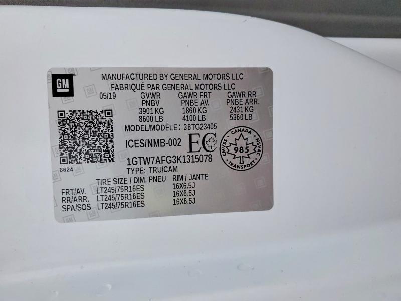 2019 GMC Savana G2500