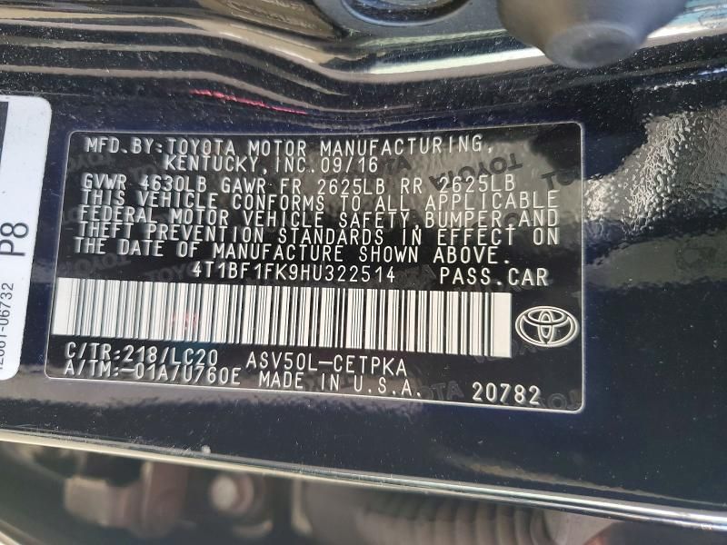 2017 Toyota Camry le