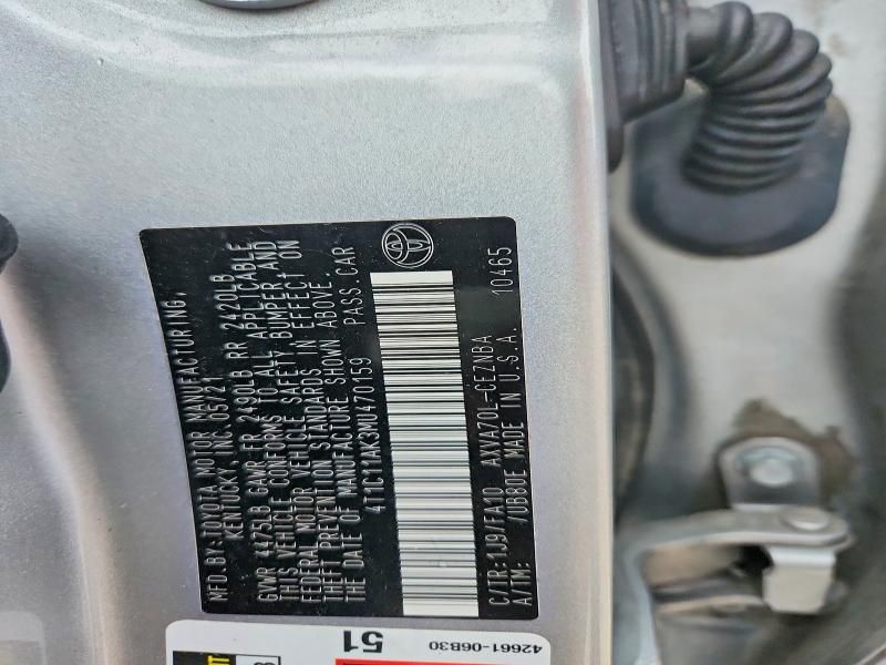 2021 Toyota Camry le