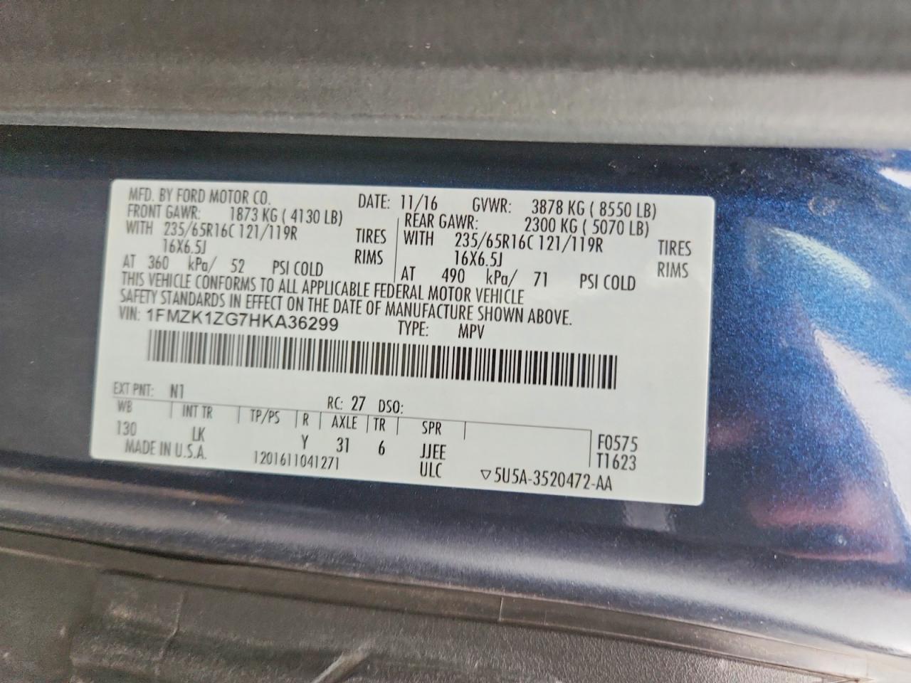 2017 Ford Transit T-150
