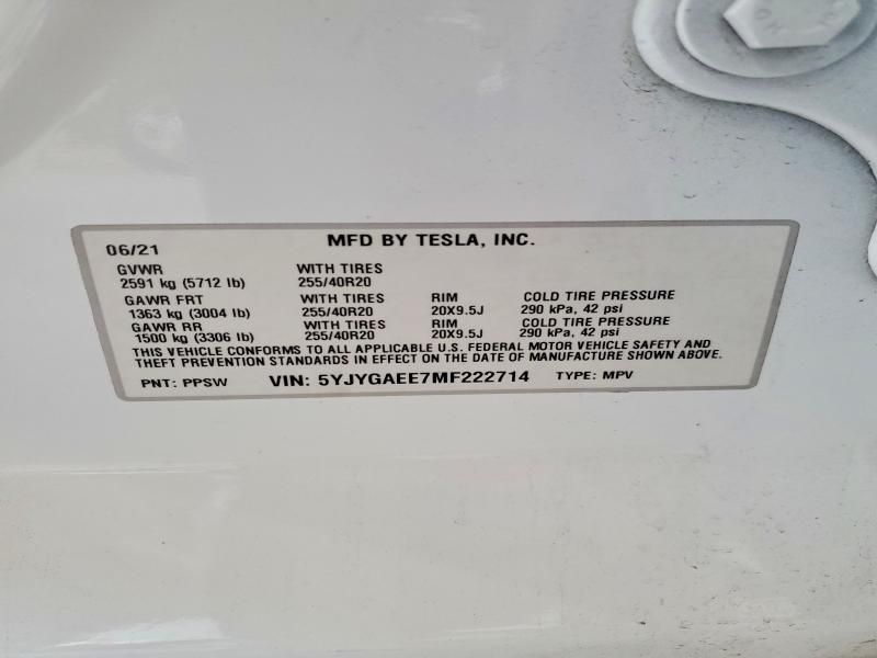 2021 Tesla Model y