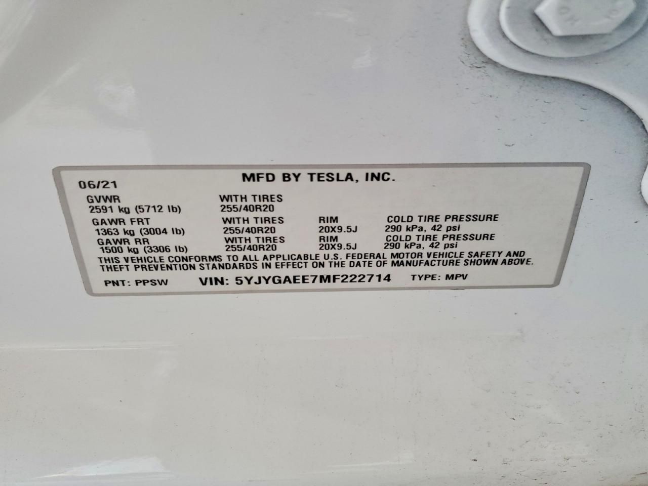 2021 Tesla Model y