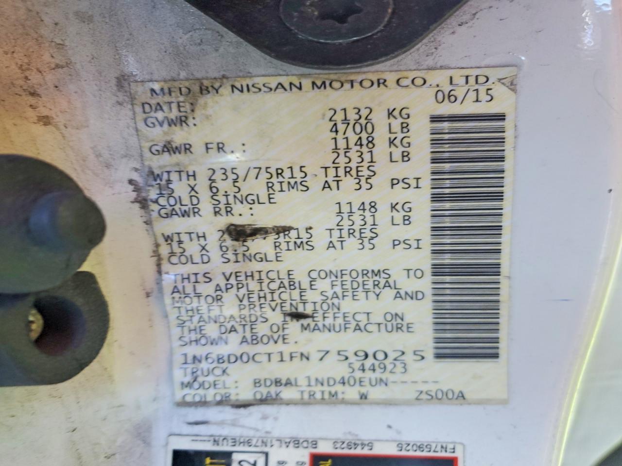 2015 Nissan Frontier S