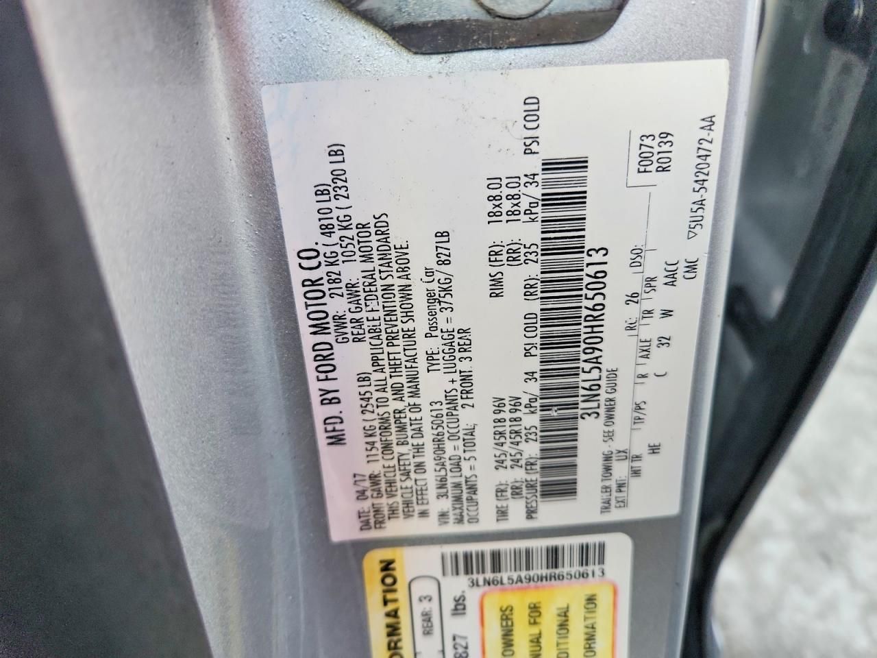 2017 Lincoln Mkz Premiere