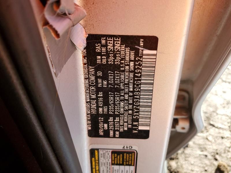 2012 Hyundai Santa fe gls