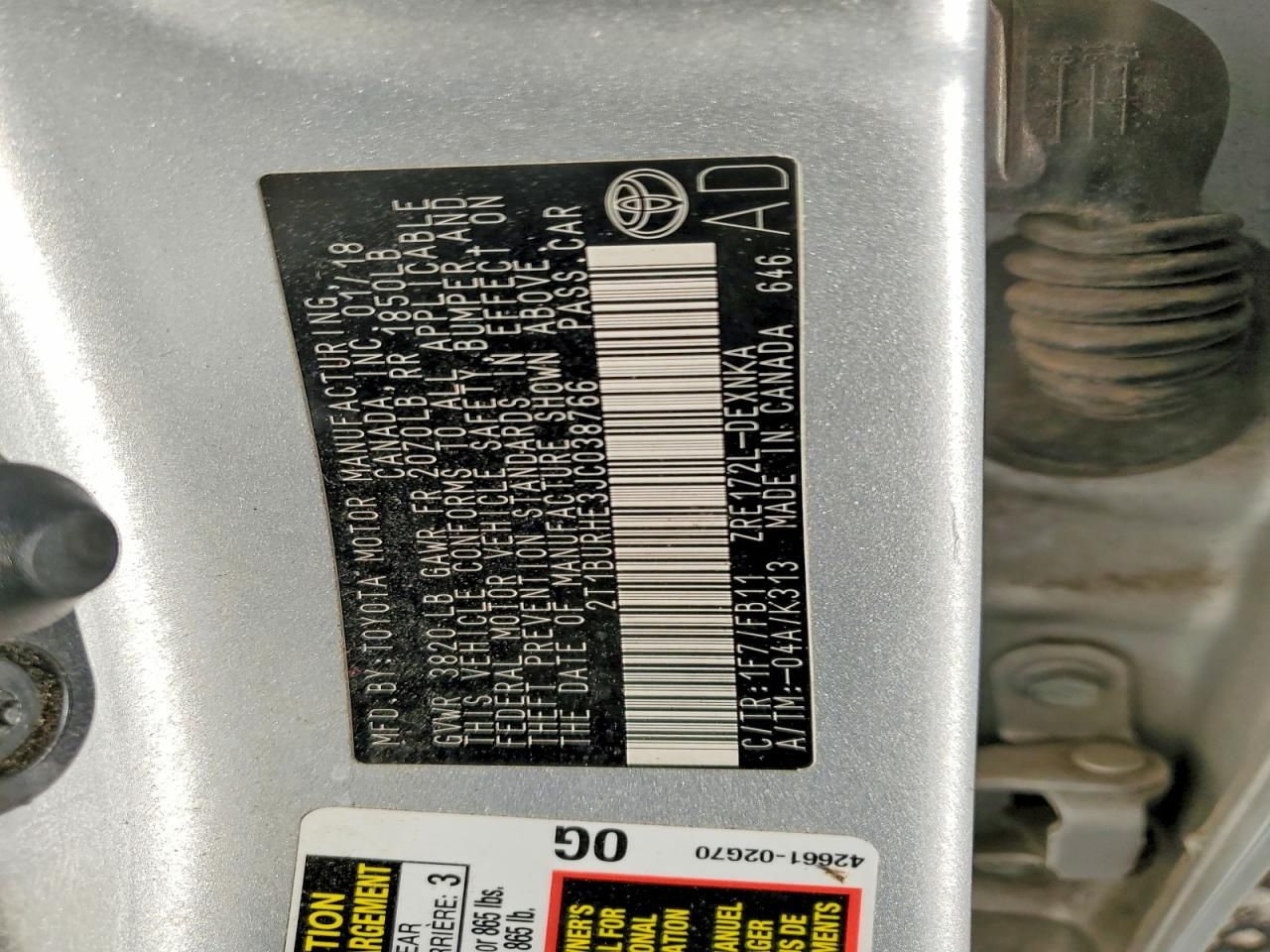 2018 Toyota Corolla l