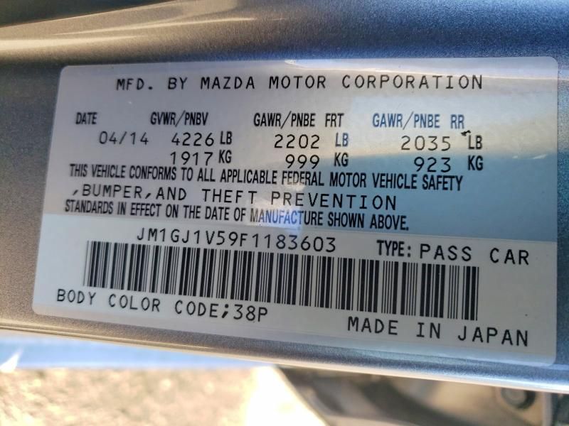 2015 Mazda 6 Touring