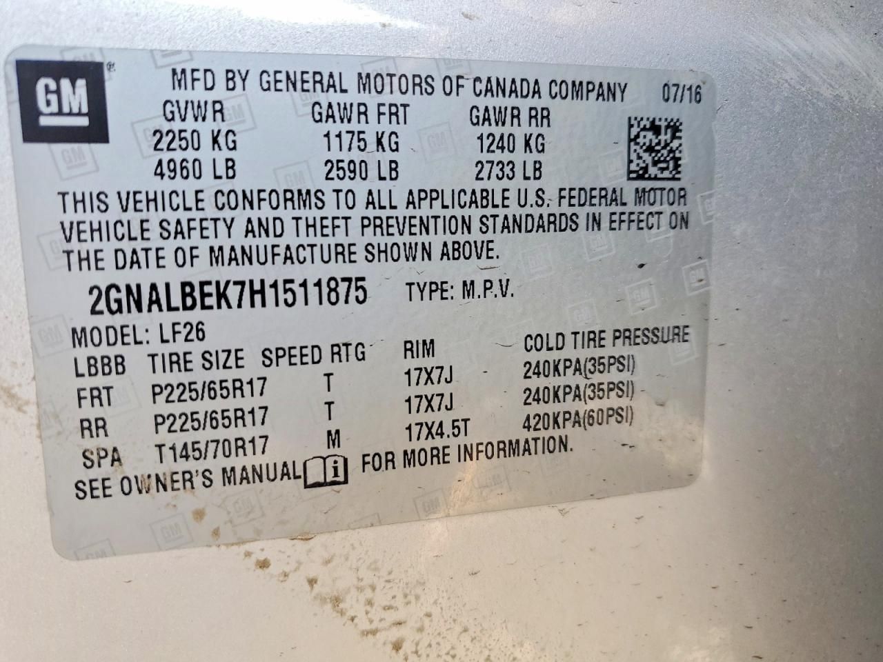 2017 Chevrolet Equinox ls