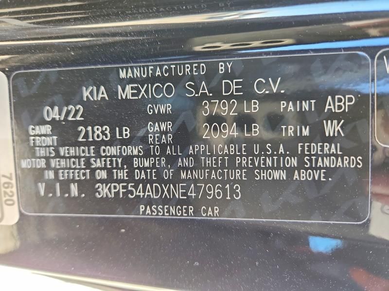 2022 KIA Forte gt Line