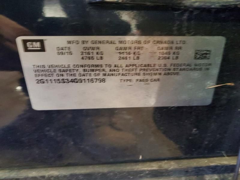 2016 Chevrolet Impala lt