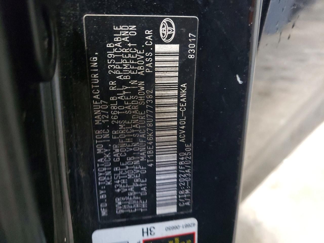 2008 Toyota Camry ce