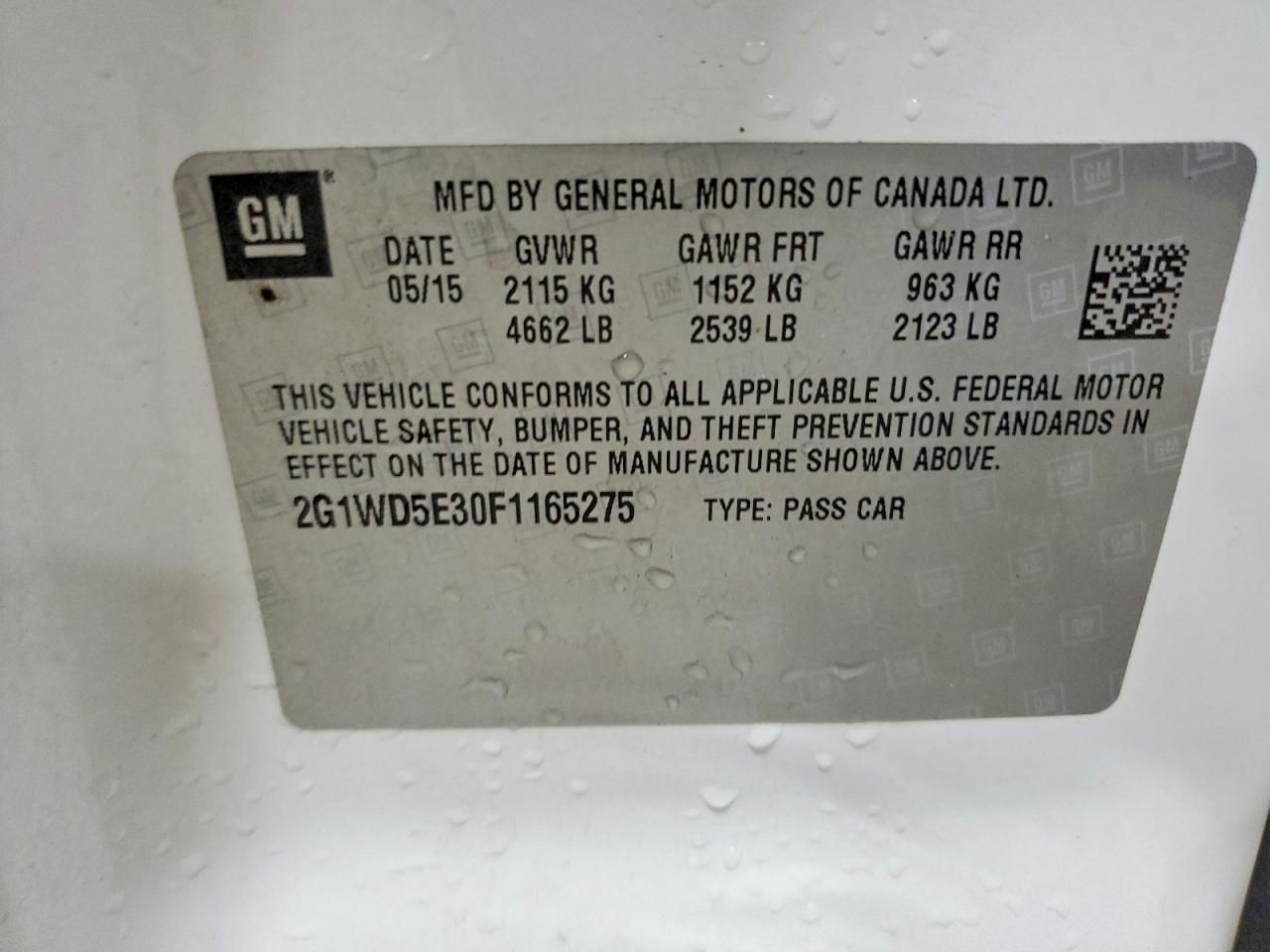 2015 Chevrolet Impala Limited Police