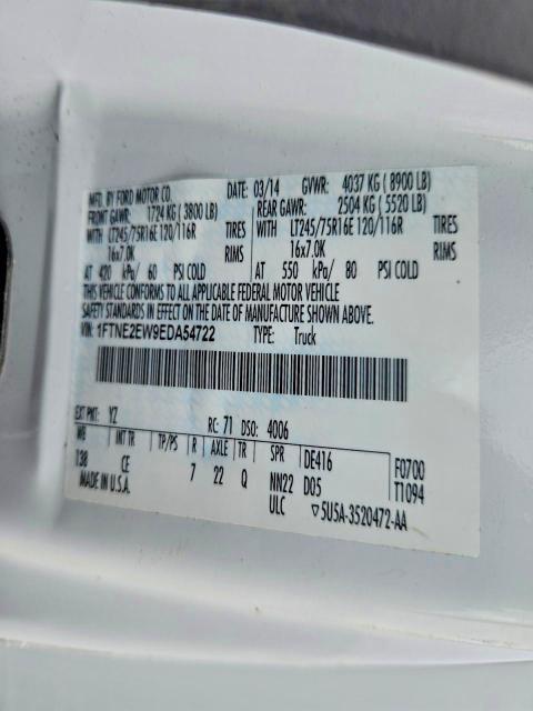 2014 Ford E250 Utility / Service Van