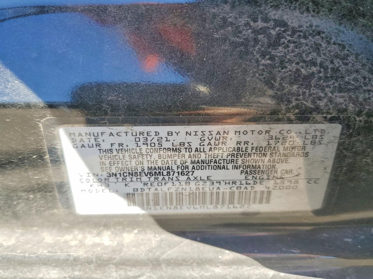 2021 Nissan Versa sv