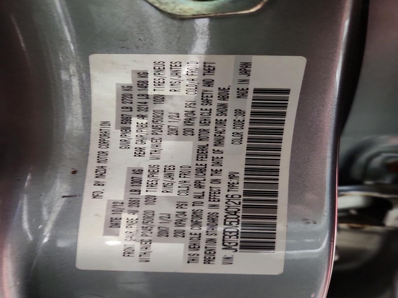 2013 Mazda Cx-9 Grand Touring