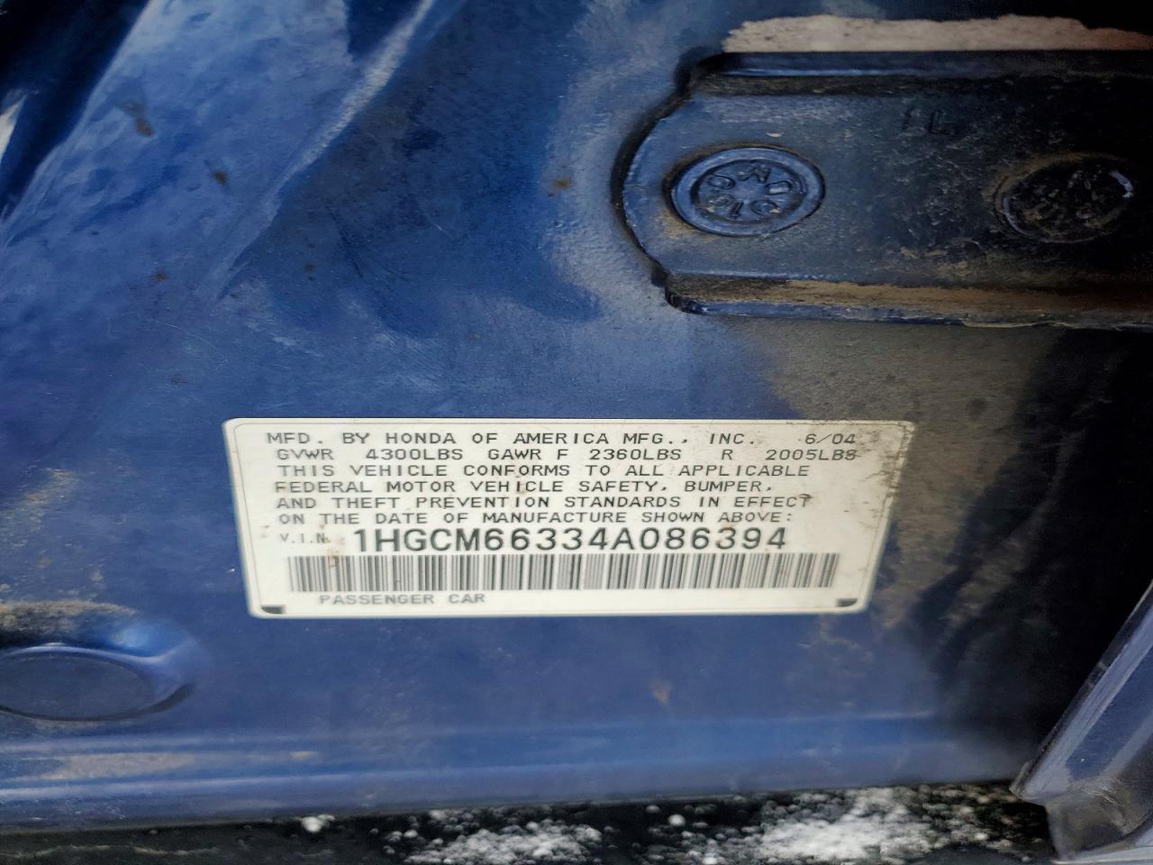 2004 Honda Accord lx