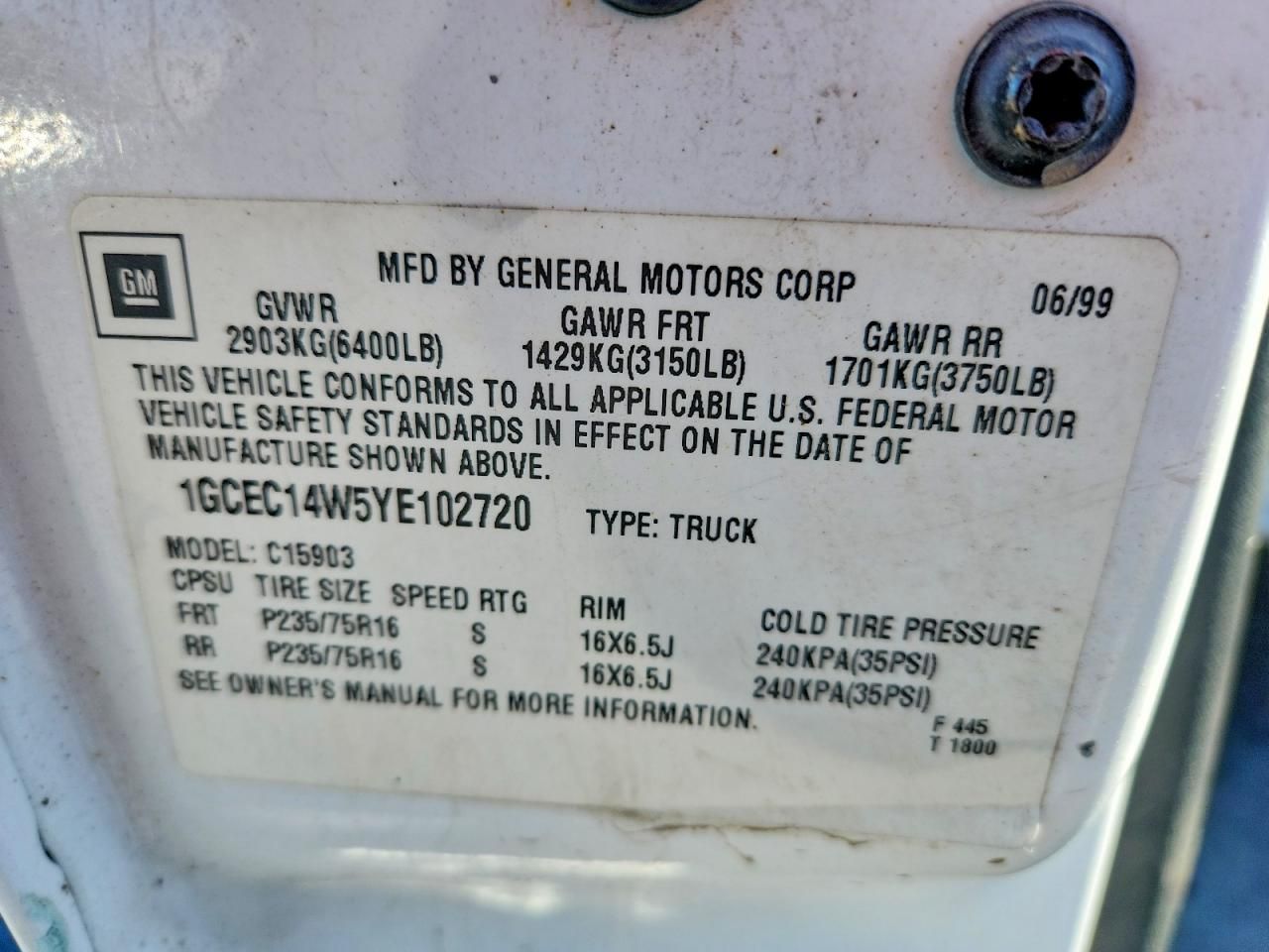 2000 Chevrolet Silverado C1500