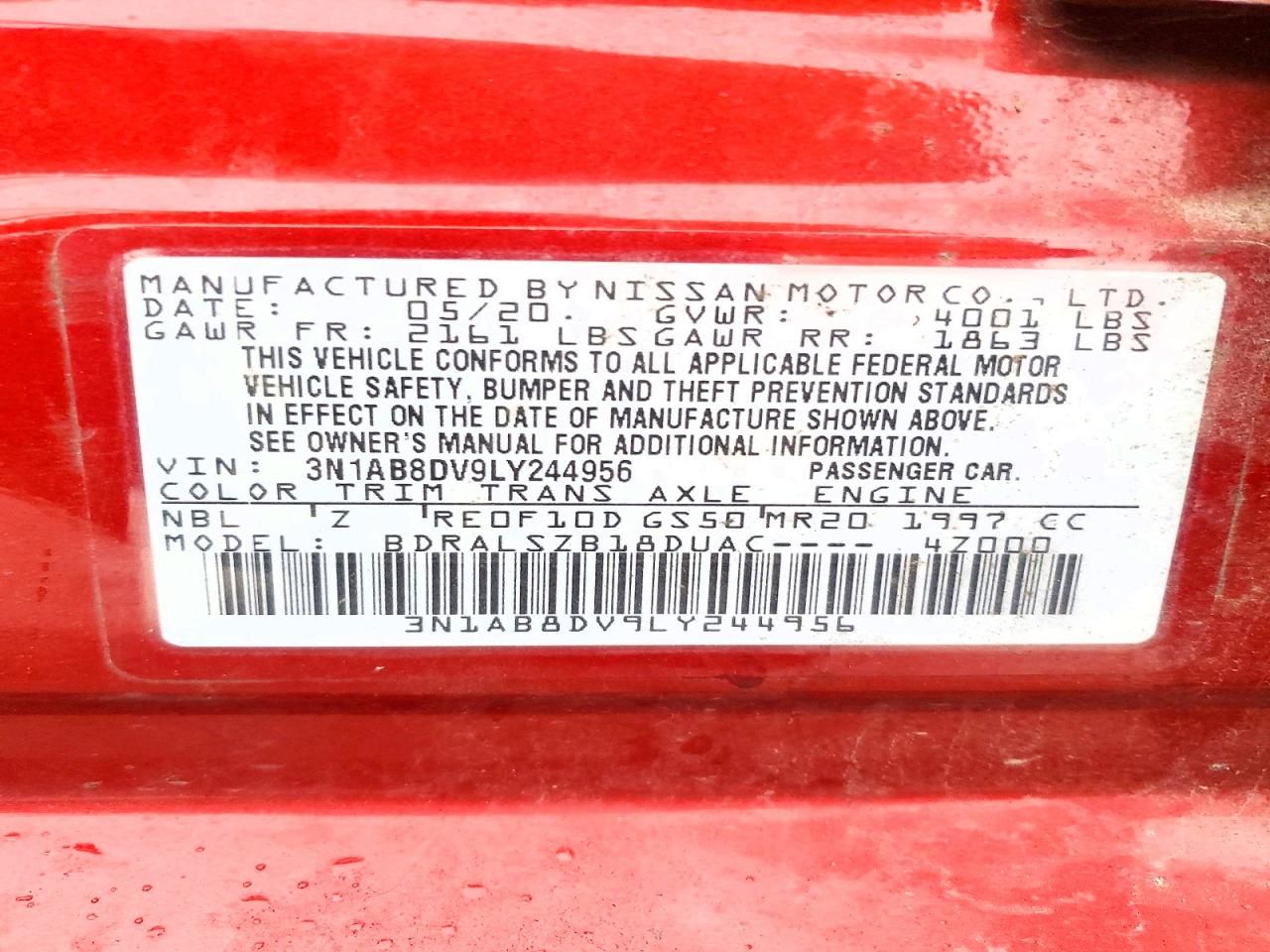 2020 Nissan Sentra sr