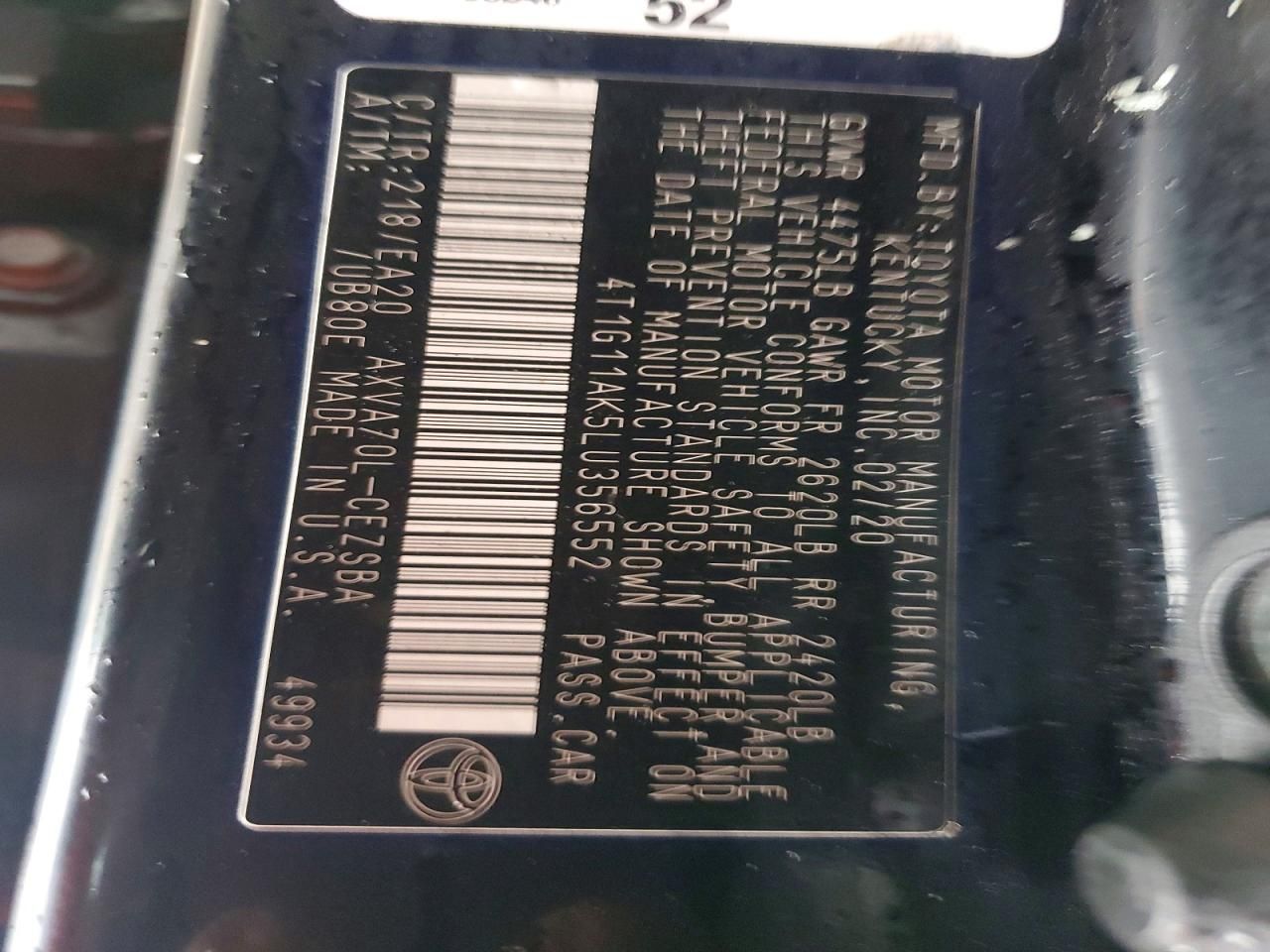 2020 Toyota Camry se