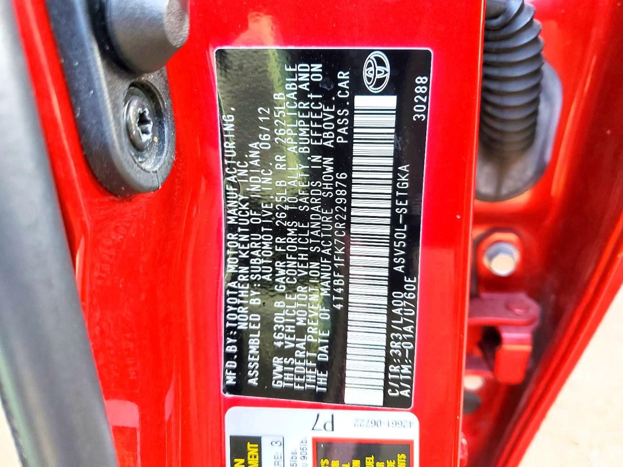 2012 Toyota Camry Base