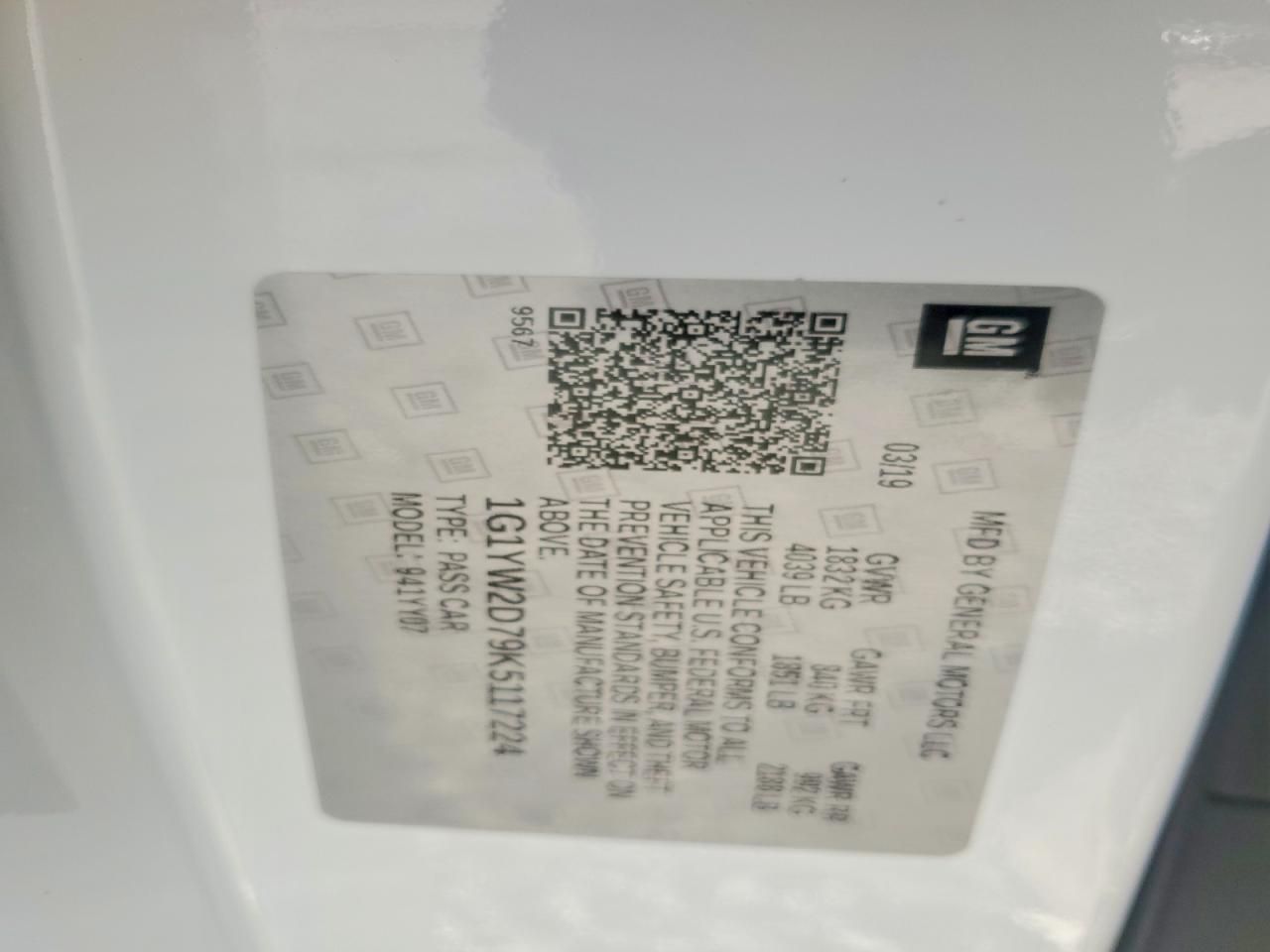 2019 Chevrolet Corvette Grand Sport 1LT