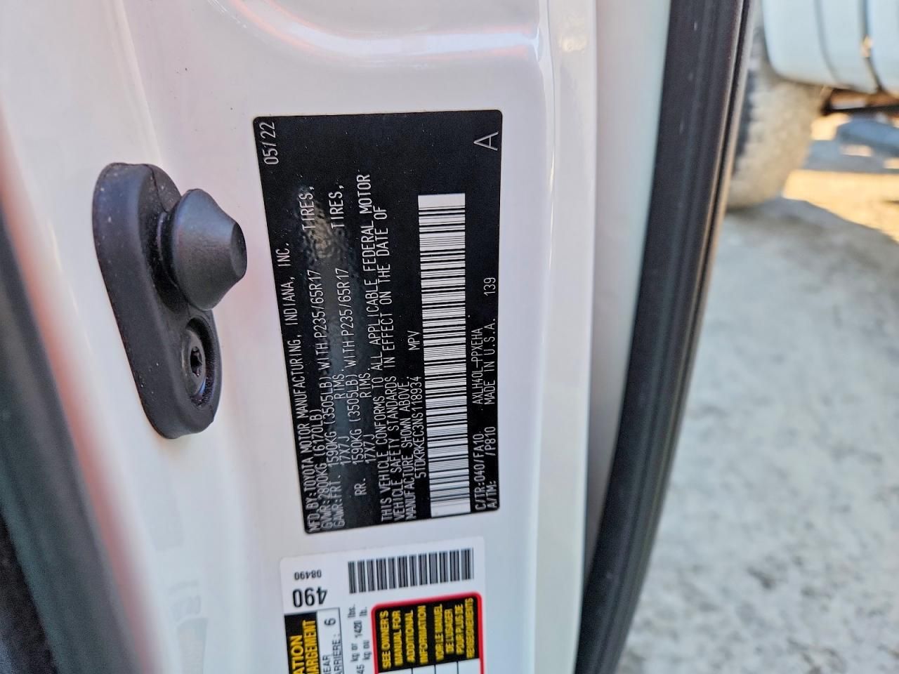 2022 Toyota Sienna le