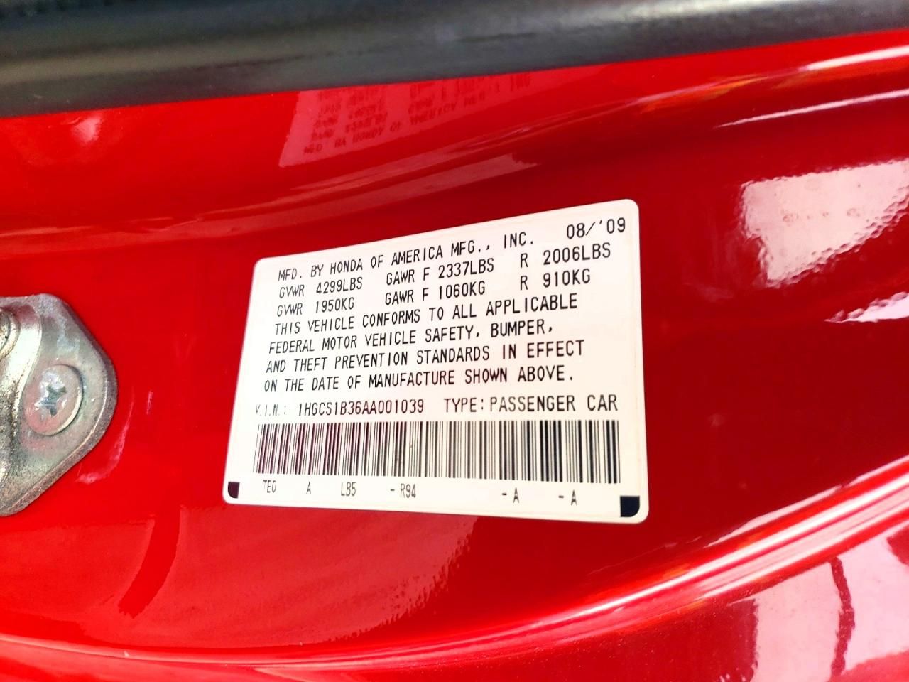 2010 Honda Accord lx