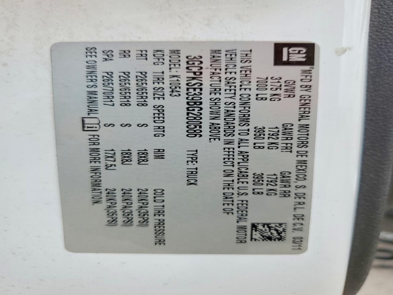 2011 Chevrolet Silverado K1500 lt