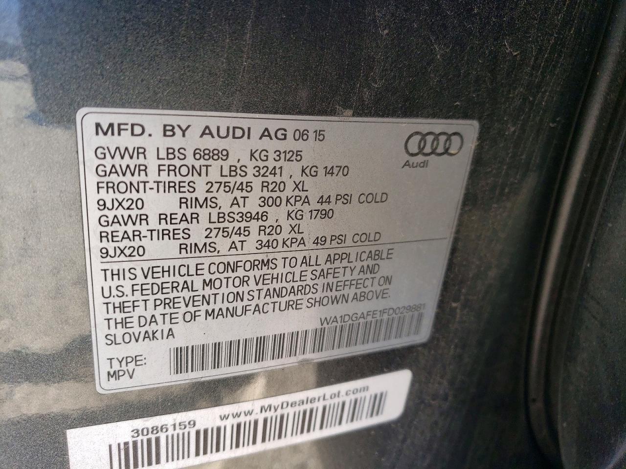 2015 Audi Q7 Prestige