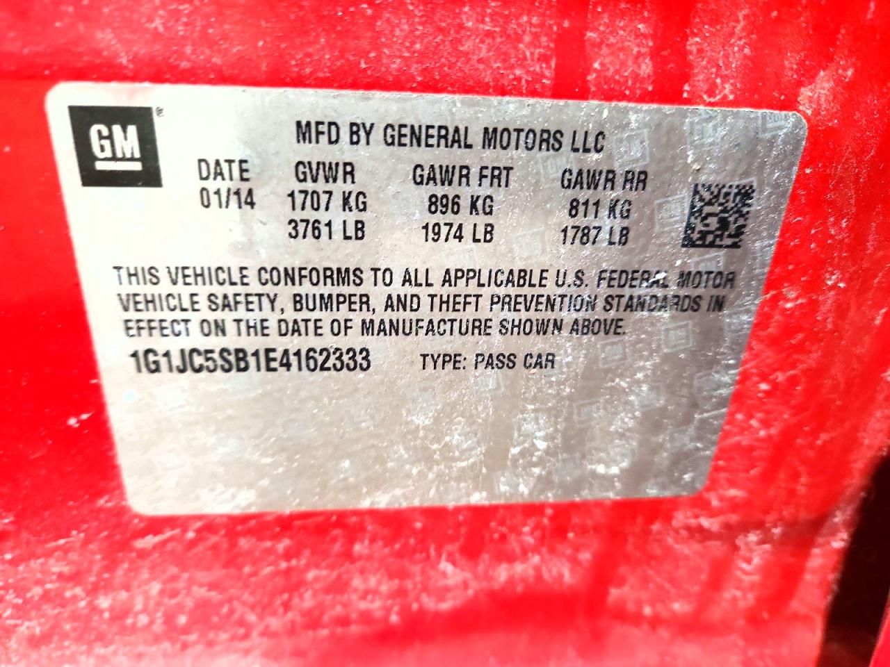 2014 Chevrolet Sonic lt