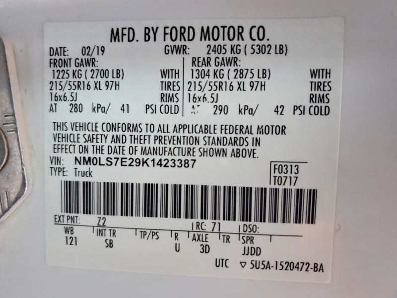 2019 Ford Transit Connect Delivery Van