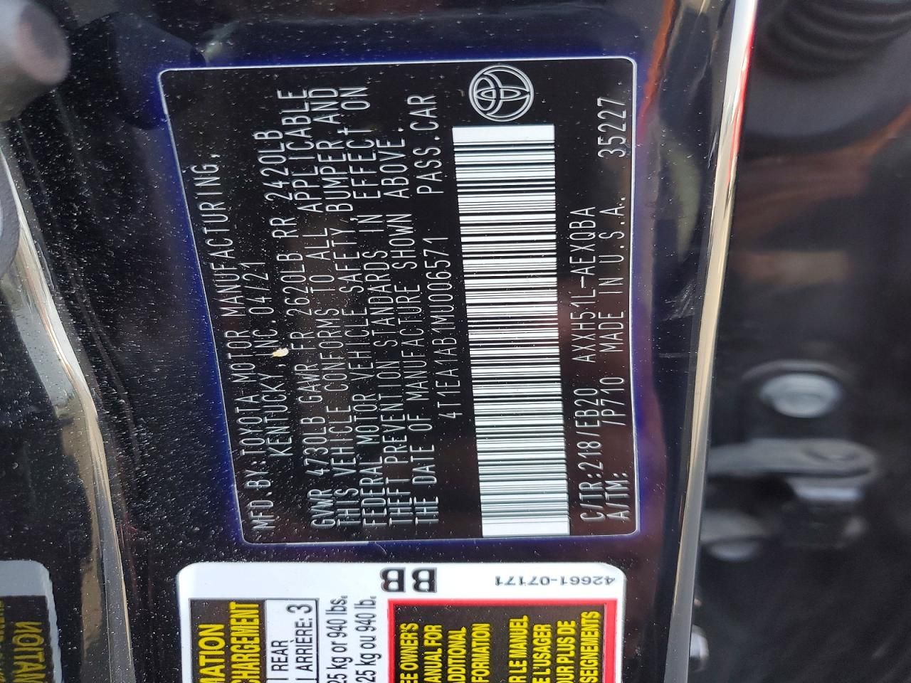 2021 Toyota Avalon xse