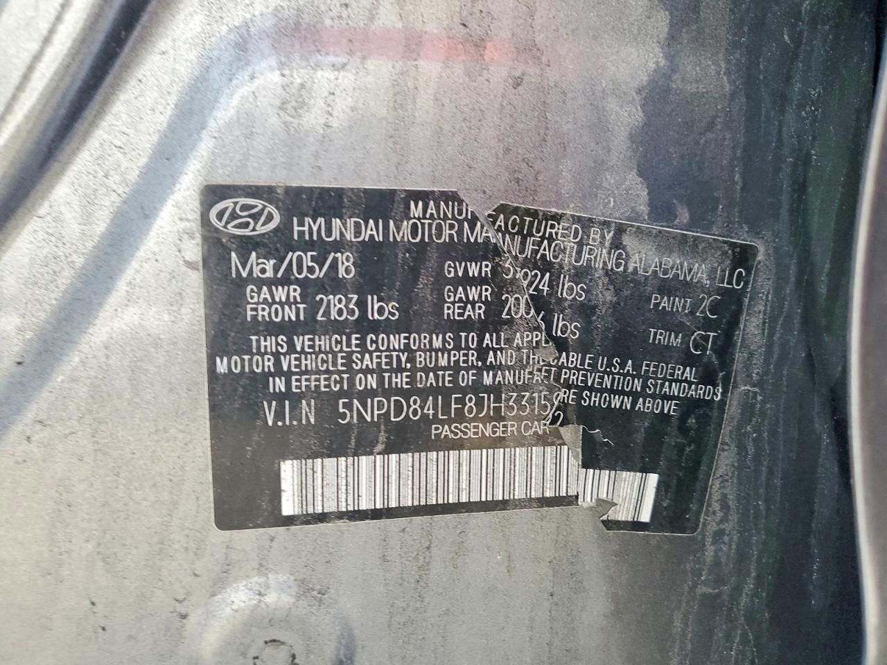 2018 Hyundai Elantra sel